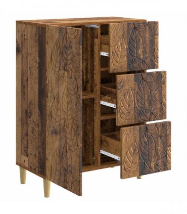 vidaXL Sideboard Old Wood 66 x 34.5 x 90 cm Engineered Wood — V0672202779