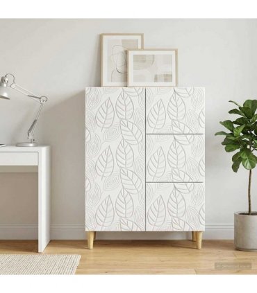 vidaXL Sideboard White 66 x 34.5 x 90 cm Engineered Wood — V0672202780