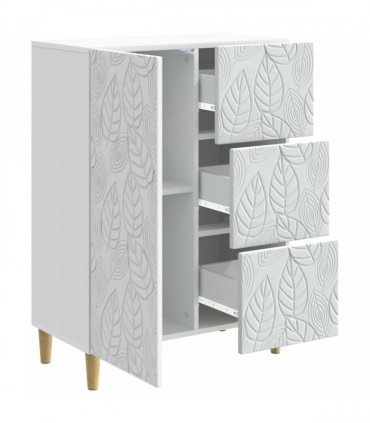vidaXL Sideboard White 66 x 34.5 x 90 cm Engineered Wood — V0672202780