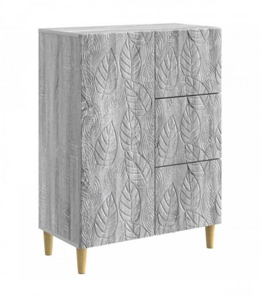 vidaXL Sideboard Grey Sonoma 66 x 34.5 x 90 cm Engineered Wood — V0672202781