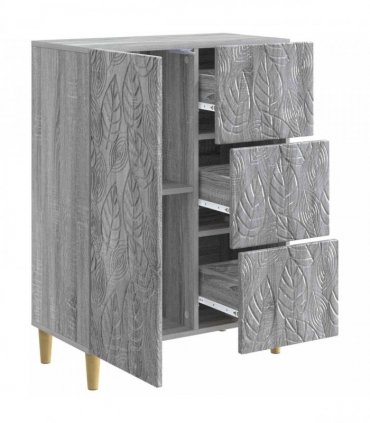 vidaXL Sideboard Grey Sonoma 66 x 34.5 x 90 cm Engineered Wood — V0672202781