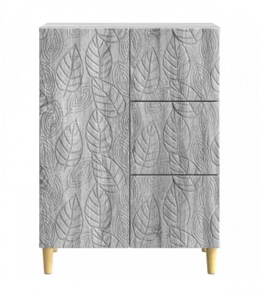 vidaXL Sideboard Grey Sonoma 66 x 34.5 x 90 cm Engineered Wood — V0672202781