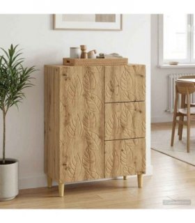 vidaXL Sideboard Artisan Oak 66 x 34.5 x 90 cm Engineered Wood — V0672202782