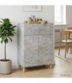 vidaXL Sideboard Concrete Grey 66 x 34.5 x 90 cm Engineered Wood — V0672202783