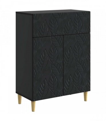 vidaXL Sideboard Black 66 x 34.5 x 90 cm Engineered Wood — V0672202784