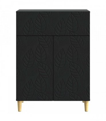 vidaXL Sideboard Black 66 x 34.5 x 90 cm Engineered Wood — V0672202784