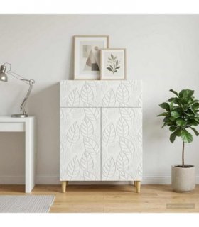 vidaXL Sideboard White 66 x 34.5 x 90 cm Engineered Wood — V0672202787