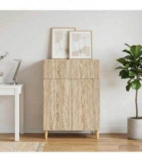 vidaXL Sideboard Sonoma Oak 66 x 34.5 x 90 cm Engineered Wood — V0672202789