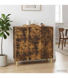 vidaXL Sideboard Smoked Oak 89 x 34.5 x 80 cm Engineered Wood — V0672202792