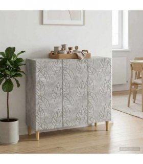 vidaXL Sideboard Concrete Grey 89 x 34.5 x 80 cm Engineered Wood — V0672202797