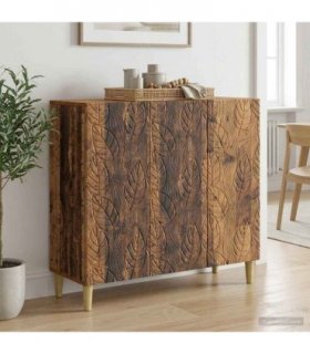 vidaXL Sideboard Old Wood 89 x 34.5 x 80 cm Engineered Wood — V0672202800