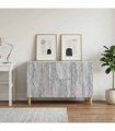 vidaXL Sideboard Grey Sonoma 89 x 34.5 x 60 cm Engineered Wood — V0672202807