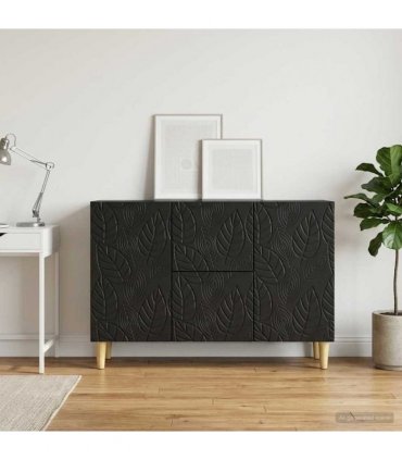 vidaXL Sideboard Black 89 x 34.5 x 60 cm Engineered Wood