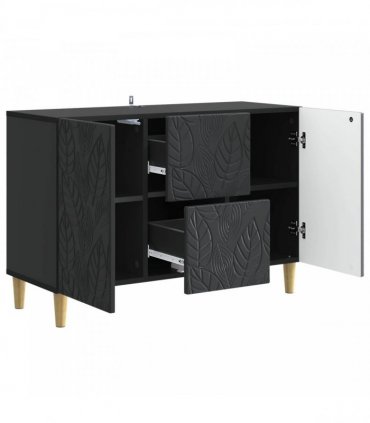 vidaXL Sideboard Black 89 x 34.5 x 60 cm Engineered Wood