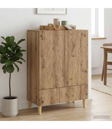 vidaXL Sideboard Artisan Oak 66 x 34.5 x 95 cm Engineered Wood — V0672202810