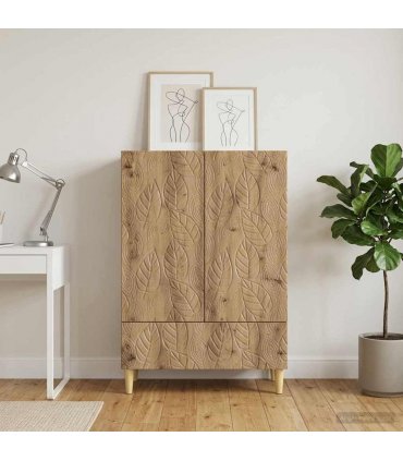 vidaXL Sideboard Artisan Oak 66 x 34.5 x 95 cm Engineered Wood — V0672202810