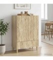 vidaXL Sideboard Sonoma Oak 66 x 34.5 x 95 cm Engineered Wood — V0672202811