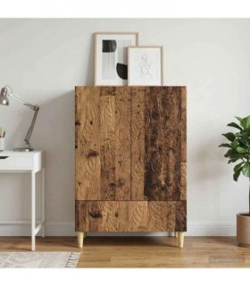 vidaXL Sideboard Old Wood 66 x 34.5 x 95 cm Engineered Wood — V0672202812