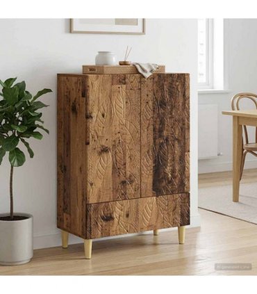 vidaXL Sideboard Old Wood 66 x 34.5 x 95 cm Engineered Wood — V0672202812