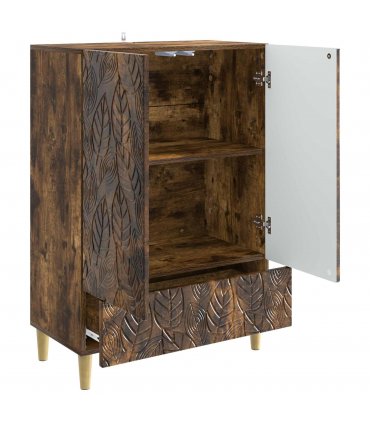 vidaXL Sideboard Smoked Oak 66 x 34.5 x 95 cm Engineered Wood — V0672202813