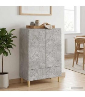 vidaXL Sideboard Concrete Grey 66 x 34.5 x 95 cm Engineered Wood — V0672202814