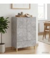 vidaXL Sideboard Concrete Grey 66 x 34.5 x 95 cm Engineered Wood — V0672202814