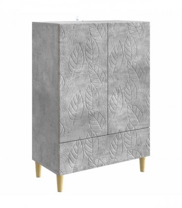 vidaXL Sideboard Concrete Grey 66 x 34.5 x 95 cm Engineered Wood — V0672202814