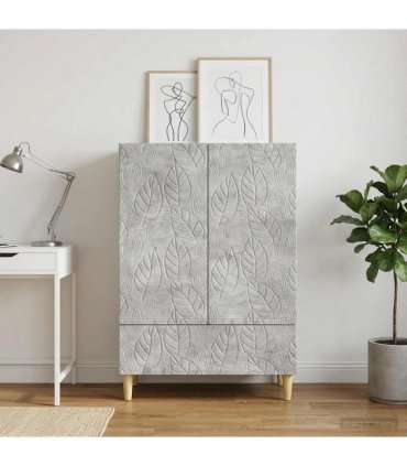 vidaXL Sideboard Concrete Grey 66 x 34.5 x 95 cm Engineered Wood — V0672202814