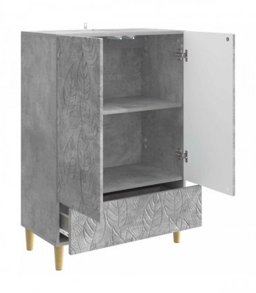 vidaXL Sideboard Concrete Grey 66 x 34.5 x 95 cm Engineered Wood — V0672202814