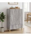 vidaXL Sideboard Grey Sonoma 66 x 34.5 x 95 cm Engineered Wood — V0672202815