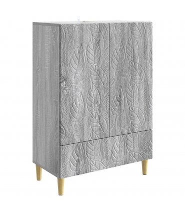 vidaXL Sideboard Grey Sonoma 66 x 34.5 x 95 cm Engineered Wood — V0672202815