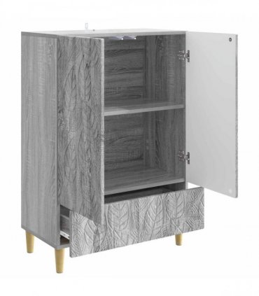 vidaXL Sideboard Grey Sonoma 66 x 34.5 x 95 cm Engineered Wood — V0672202815