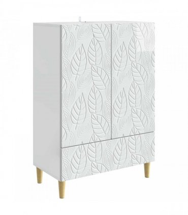 vidaXL Sideboard High Gloss White 66 x 34.5 x 95 cm Engineered Wood — V0672202817