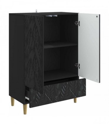 vidaXL Sideboard Black 66 x 34.5 x 95 cm Engineered Wood — V0672202818