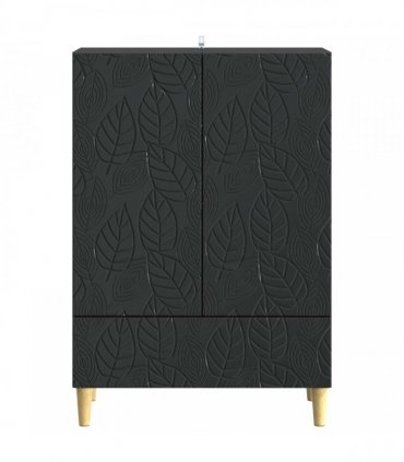 vidaXL Sideboard Black 66 x 34.5 x 95 cm Engineered Wood — V0672202818