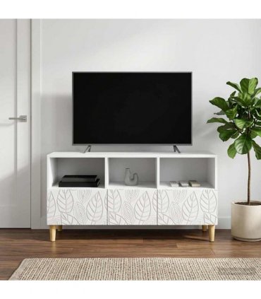 vidaXL TV Cabinet 102 x 34.5 x 50 cm White Engineered Wood