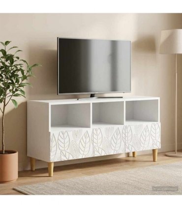 vidaXL TV Cabinet 102 x 34.5 x 50 cm White Engineered Wood
