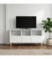 vidaXL TV Cabinet 102 x 34.5 x 50 cm High Gloss White Engineered Wood — V0672202822