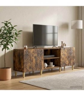 vidaXL TV Cabinet 150 x 31 x 50 cm Smoked Oak Engineered Wood