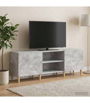 vidaXL TV Cabinet 150 x 31 x 50 cm Concrete Grey Engineered Wood