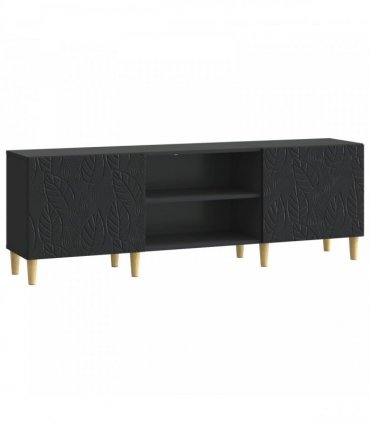 vidaXL TV Cabinet 150 x 31 x 50 cm Black Engineered Wood
