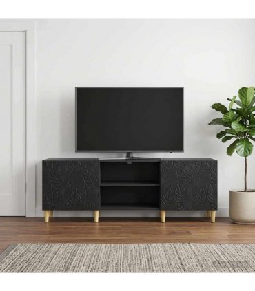 vidaXL TV Cabinet 150 x 31 x 50 cm Black Engineered Wood