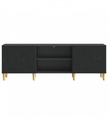 vidaXL TV Cabinet 150 x 31 x 50 cm Black Engineered Wood