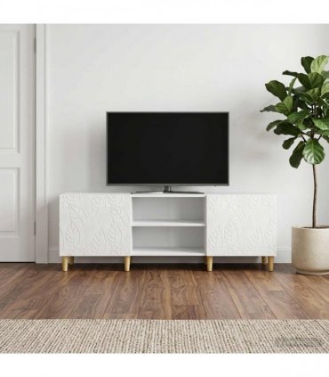 vidaXL TV Cabinet 150 x 31 x 50 cm High Gloss White Engineered Wood