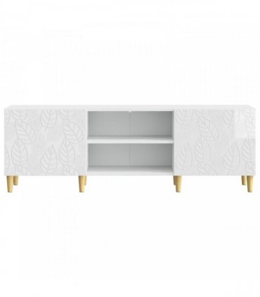 vidaXL TV Cabinet 150 x 31 x 50 cm High Gloss White Engineered Wood