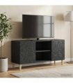 vidaXL TV Cabinet 102 x 34.5 x 50 cm Black Engineered Wood — V0672202837