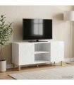 vidaXL TV Cabinet 102 x 34.5 x 50 cm High Gloss White Engineered Wood — V0672202839