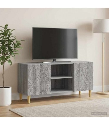 vidaXL TV Cabinet 102 x 34.5 x 50 cm Grey Sonoma Engineered Wood — V0672202840
