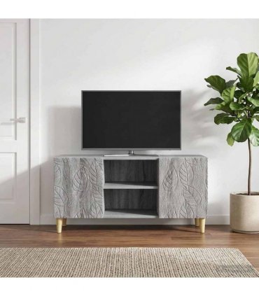 vidaXL TV Cabinet 102 x 34.5 x 50 cm Grey Sonoma Engineered Wood — V0672202840