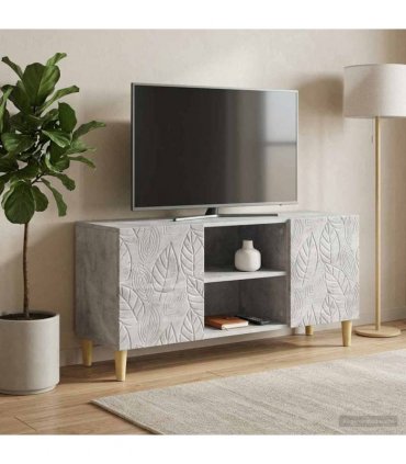 vidaXL TV Cabinet 102 x 34.5 x 50 cm Concrete Grey Engineered Wood — V0672202841